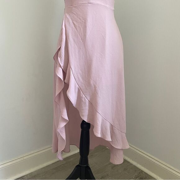 Socialite Pastel Pink Ruffled Romper size XS Girlhoodcore Asymmetrical Jumpsuit - Picture 3 of 15